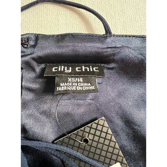 City Chic Entwine Maxi Dress Navy Size 14 - Picture 8 of 10